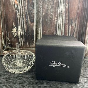Oleg Cassini Crystal Ring Holder with Box